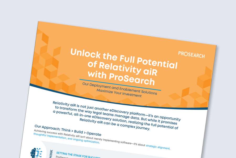 Unlock the Full Potential of Relativity aiR with ProSearch